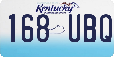 KY license plate 168UBQ
