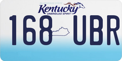 KY license plate 168UBR