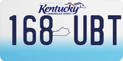 KY license plate 168UBT