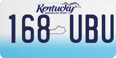 KY license plate 168UBU