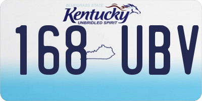 KY license plate 168UBV