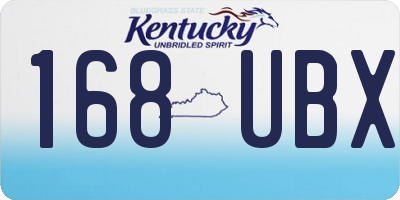 KY license plate 168UBX