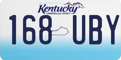 KY license plate 168UBY