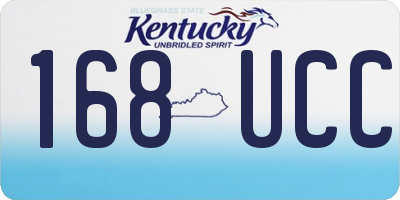 KY license plate 168UCC