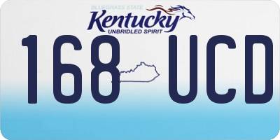 KY license plate 168UCD