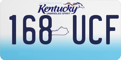 KY license plate 168UCF