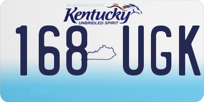 KY license plate 168UGK