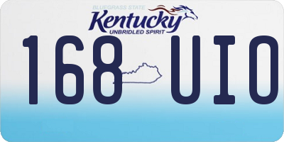 KY license plate 168UIO
