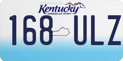 KY license plate 168ULZ