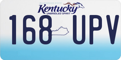 KY license plate 168UPV