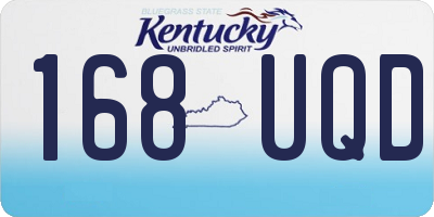 KY license plate 168UQD
