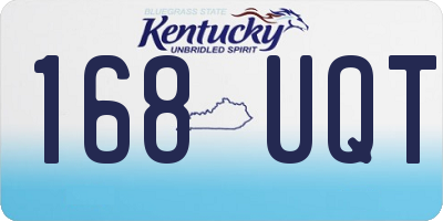 KY license plate 168UQT