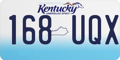 KY license plate 168UQX