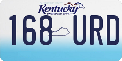 KY license plate 168URD