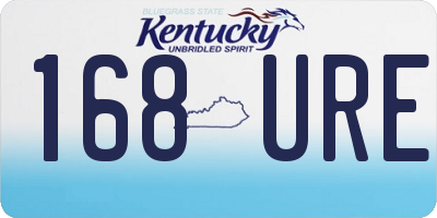 KY license plate 168URE