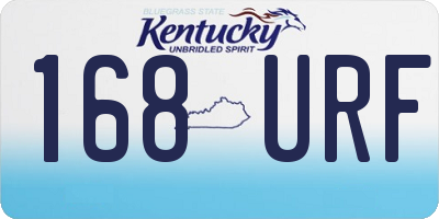 KY license plate 168URF