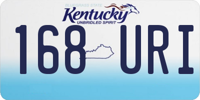 KY license plate 168URI