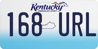 KY license plate 168URL