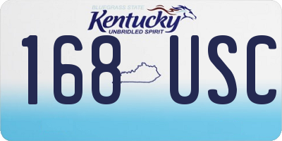 KY license plate 168USC