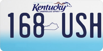 KY license plate 168USH