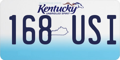 KY license plate 168USI