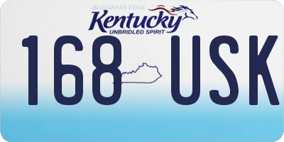 KY license plate 168USK