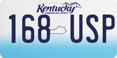 KY license plate 168USP