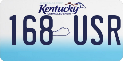 KY license plate 168USR