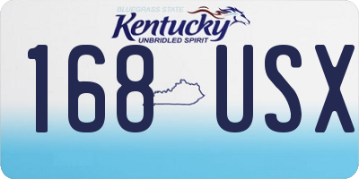 KY license plate 168USX
