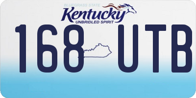 KY license plate 168UTB