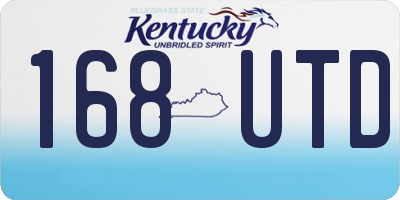 KY license plate 168UTD