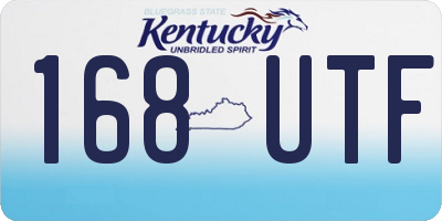 KY license plate 168UTF