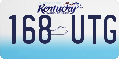 KY license plate 168UTG