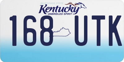 KY license plate 168UTK