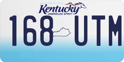 KY license plate 168UTM