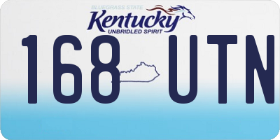 KY license plate 168UTN