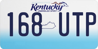 KY license plate 168UTP