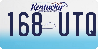 KY license plate 168UTQ