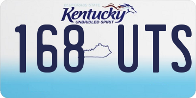 KY license plate 168UTS