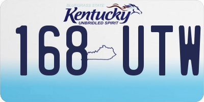 KY license plate 168UTW