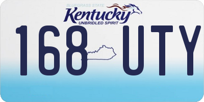 KY license plate 168UTY