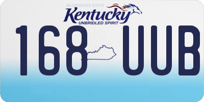 KY license plate 168UUB