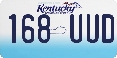 KY license plate 168UUD