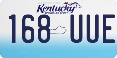 KY license plate 168UUE