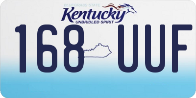KY license plate 168UUF