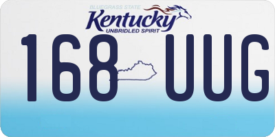 KY license plate 168UUG
