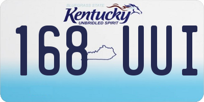 KY license plate 168UUI