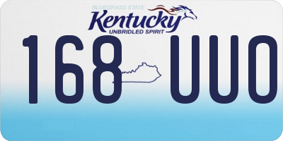 KY license plate 168UUO