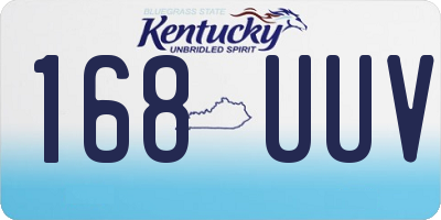 KY license plate 168UUV
