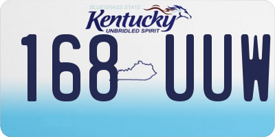 KY license plate 168UUW